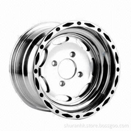 Golf Cart Rim 12-inch with Machine Polish, 4/101.6mm PCD